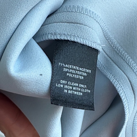 Lafayette 148 New York Light Blue Long Sleeve Dress - Picture 6 of 6